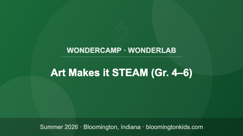 Art Makes it STEAM (Gr. 4–6) - WonderCamp · WonderLab