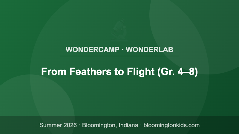From Feathers to Flight (Gr. 4–8) - WonderCamp · WonderLab