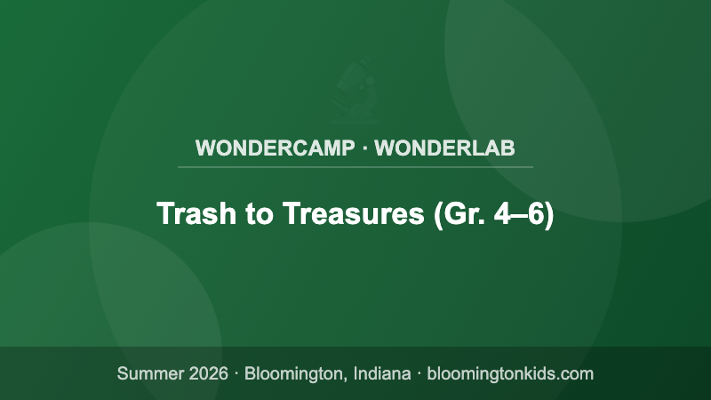 Trash to Treasures (Gr. 4–6) - WonderCamp · WonderLab